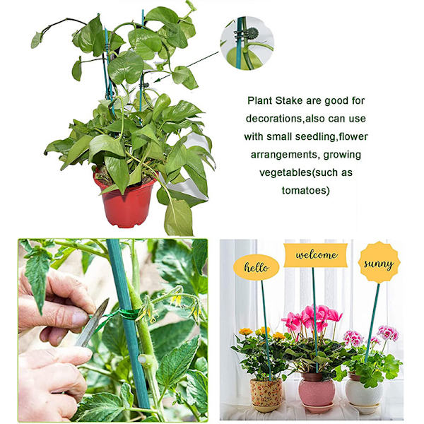 #Växt Bambu Stick Blomsterarrangemang Stick 38cm, för Stöd#