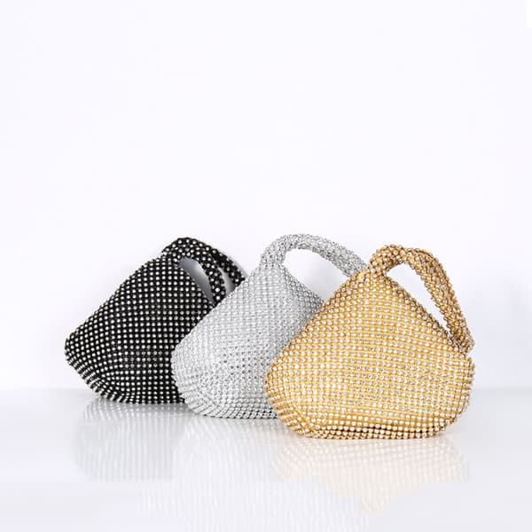 #Sort middagstaske med diamanter#