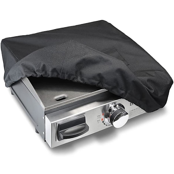 Lille Grill Cover Grill Pandebetræk Grill Støvbetræk Vandtæt Betræk Udendørs Grill Beskyttelsesbetræk Sort 17 tommer (44*44*15)