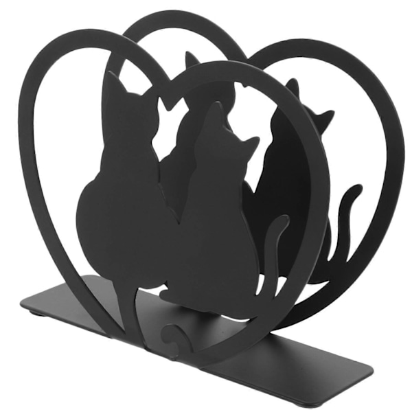 Metall Serviett Holder Katt Modellering Dekorativt Vevsholder Serviettstativ for Bryllupsfest
