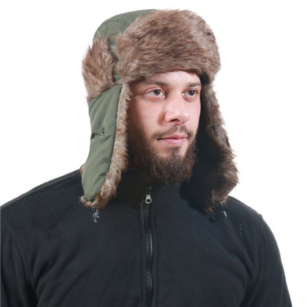Unisex Aviator Trapperhatt med Öronlappar Fuskpäls Ushanka Vinter