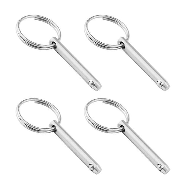 4 stk. Quick Release Ball Pins, 316 Rustfrit Stål 6,3 mm Diameter Quick Release Pins med Fjederbelastet Kugleende
