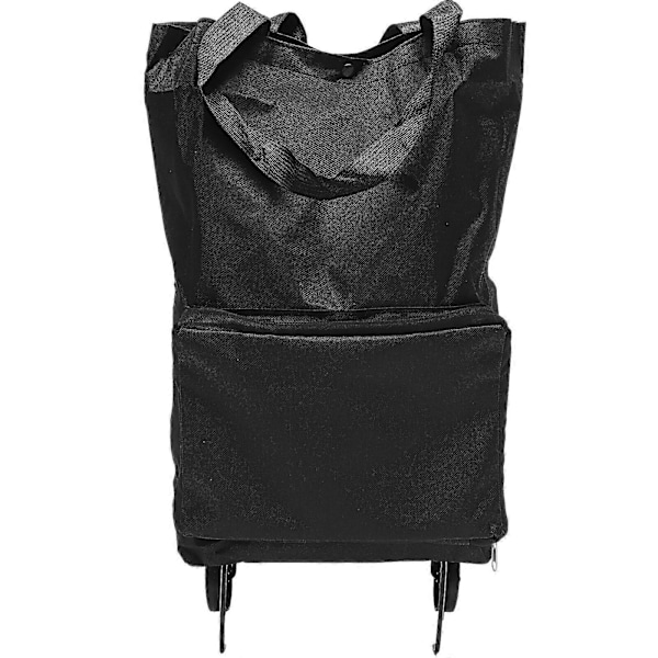 Sammenklappelig Trolley Taske Foldbar Indkøbstaske med Hjul Foldbar Indkøbsvogn