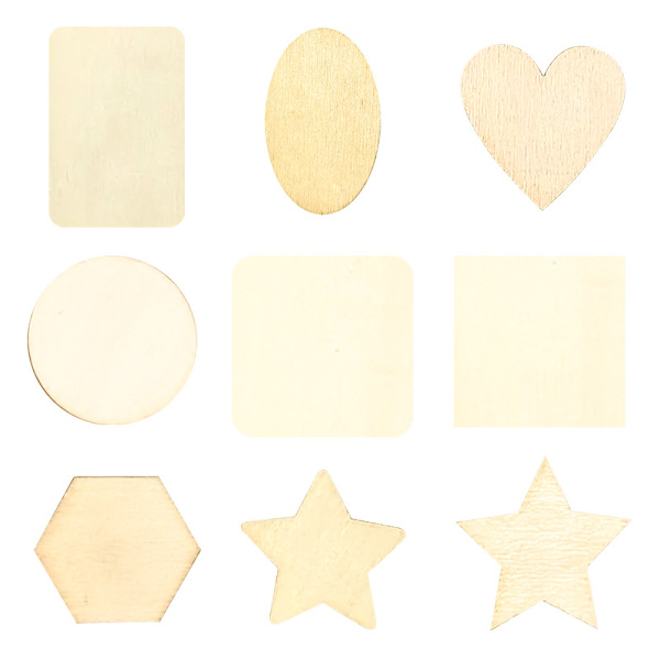 #20 x 3CM Hjerteformede Treleker Dekorative Håndverk Pynt Gavemerker Tredekorasjoner for DIY#