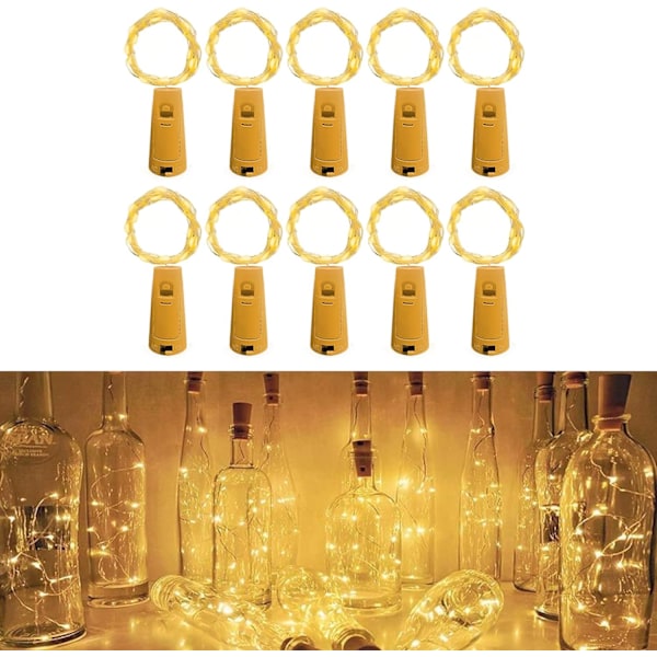 /#/Flask Girlang,[10 stycken] 2m 20 För Flaska, Flask Ljus Girlang/#/