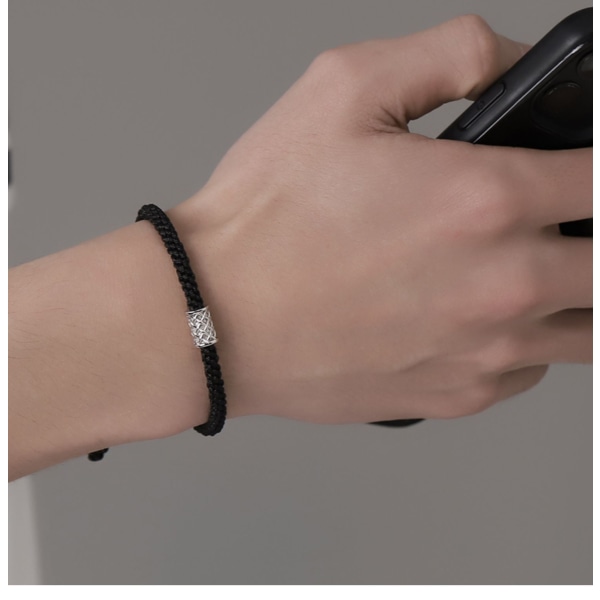#Par-armbånd i vevd design, vintage X-mønster, justerbar#