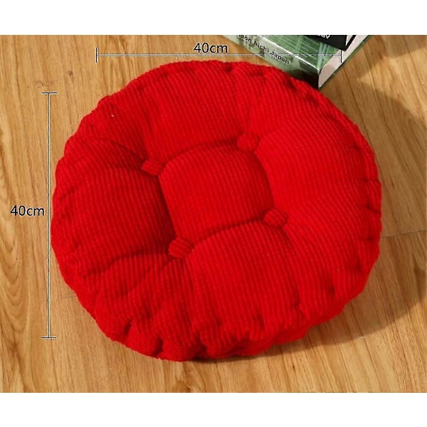 Mukava pyöreä tuolinpehmuste kotiin, keittiöön, puutarhaan, ruokailuhuoneeseen, toimistoon, 40*40cm punainen