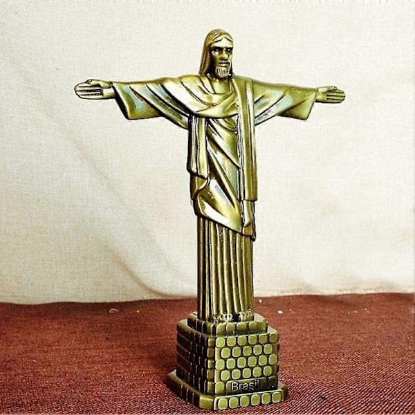 Metal Brasilien Crist Redentor Jesus Figur Kristus Forløseren Statue