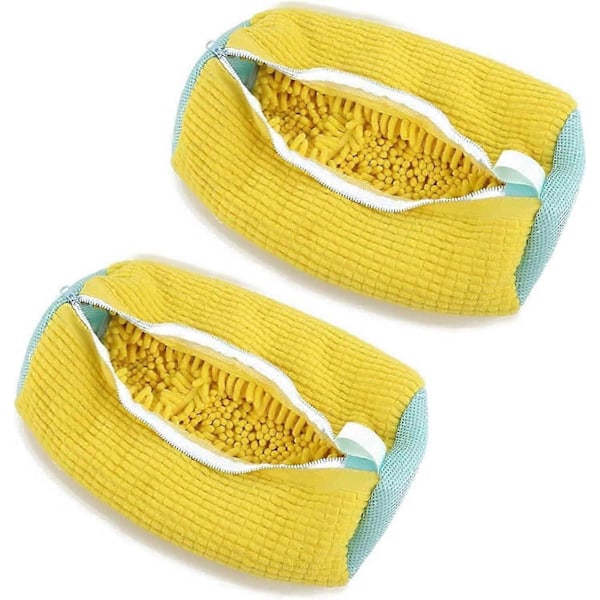 2 Pakk Vaskepose for Sko Vaskeposer for Sko Gjenbrukbare Skorengjørings Vaskeposer Vaskemaskinposer