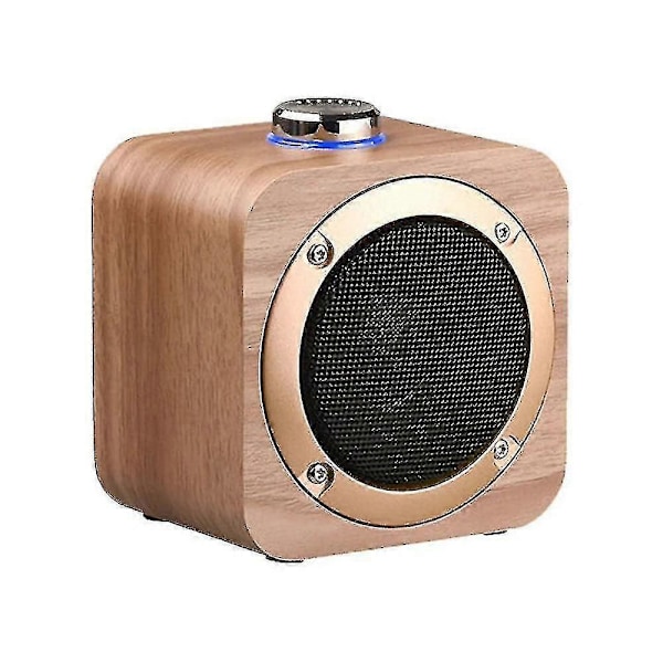 Kannettava Bluetooth-kaiutin langaton basso subwoofer puinen kaiutin musiikkisoitin (pähkinäpuu)
