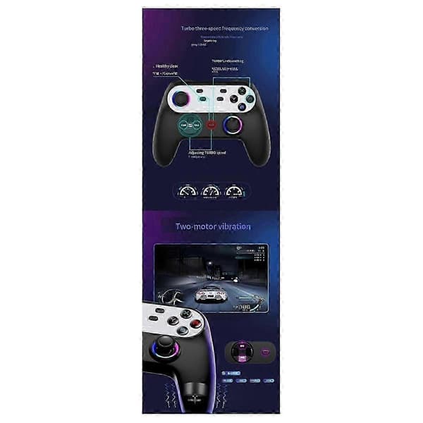 Trådløs controller med programmeringsfunktion til Switch Pro-håndtag RGB Ambient Light Trådløs Bluetooth