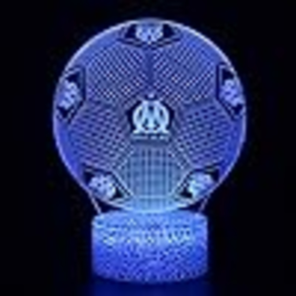 Deal Bedste fodboldformet 3D optisk illusion smart 7 farvet LED natlampe
