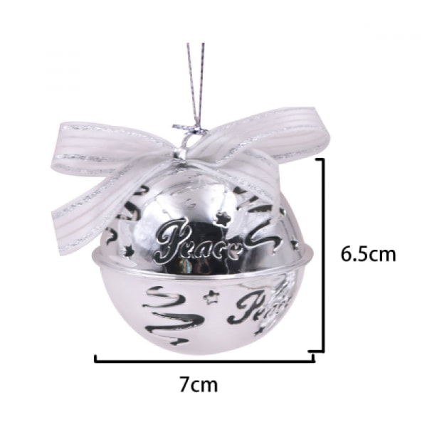 #Silver 8 Decorative Round Bells - Metal Bells#