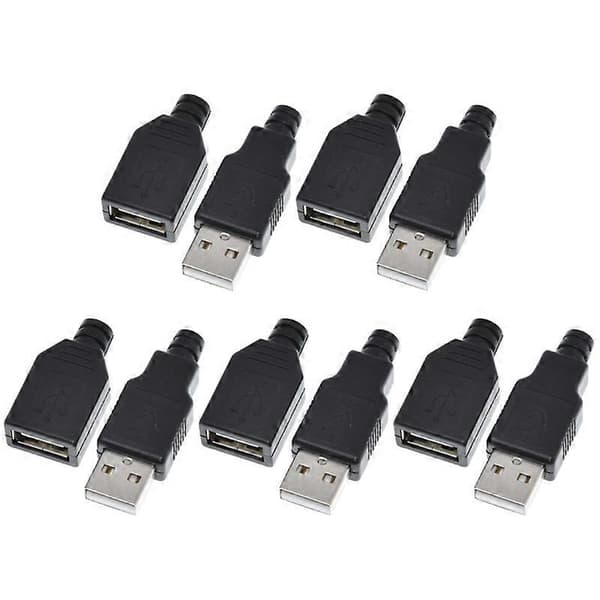 Micro USB -liitin, musta muovikuori, USB-liitin