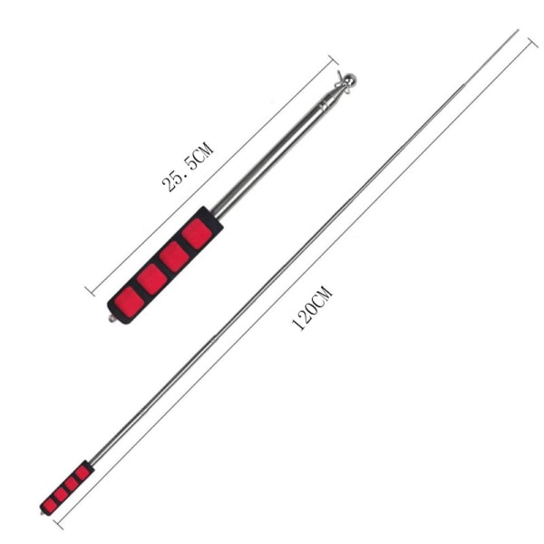 #4 stk Teleskopisk Flagstang Flagstang 1,2 m Rustfrit Stål Bærbar Udvidbar Flagstang Flagstang til Klasseværelse Turguide Flag Banner#