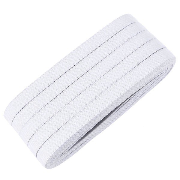1/2 tum Bred Kraftig Stretch Hög Elasticitet Sömnad Resår Stickad Förtjockad Resårspole (Vit)