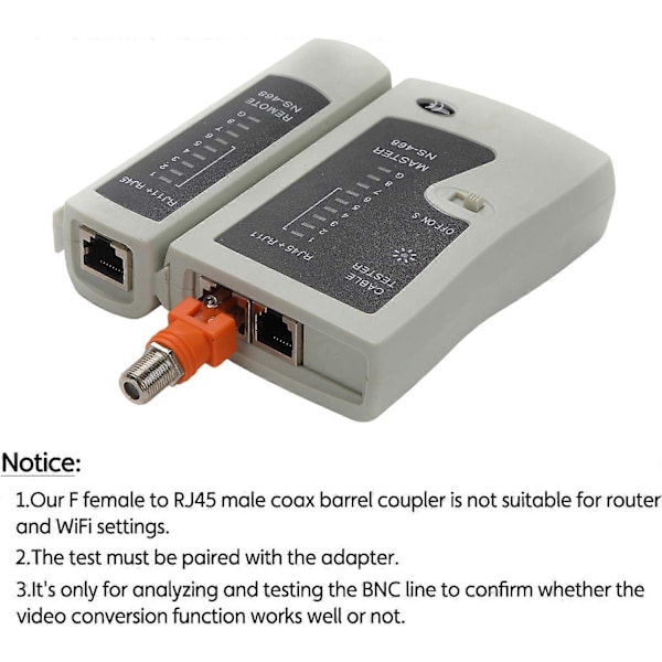 4 STK F til RJ45 Konverter F Hun til RJ45 Han Koaksial Tønde Kobling Adapter Ethernet Stik Koaksialt Lige Stik Orange