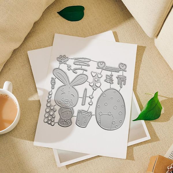 Påskkanin Stansklipp för DIY Scrapbooking Album Barn Vuxna Tillverkningsverktyg