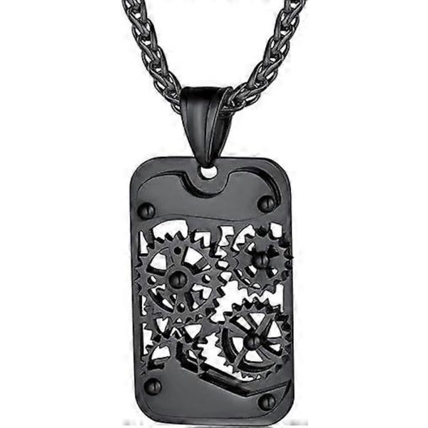 Militär Armé Stil Kolfiber/Bibel/Kul Dog Tags Hänge Halsband Ne