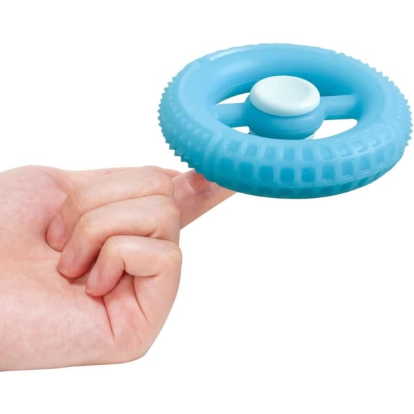 2-pak Silicone Fingertop Gyroskop Spinring der Gløder i Mørket