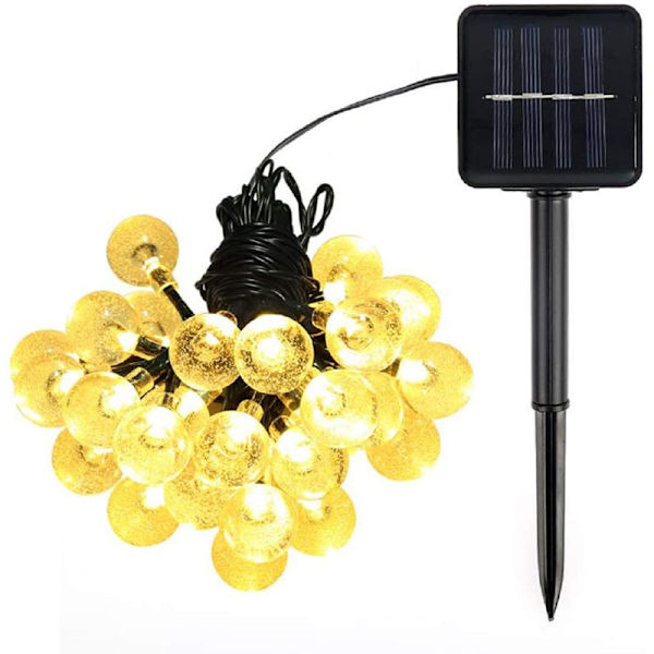 *Transparent Udendørs LED Solar Boblebold String Lys Rund Perle*