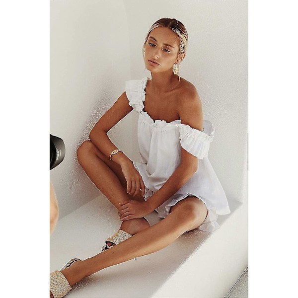 Dam 2-delat Set Sommar Mode Volang Cami Och Casual Shorts Set Bomulls Pyjamasset