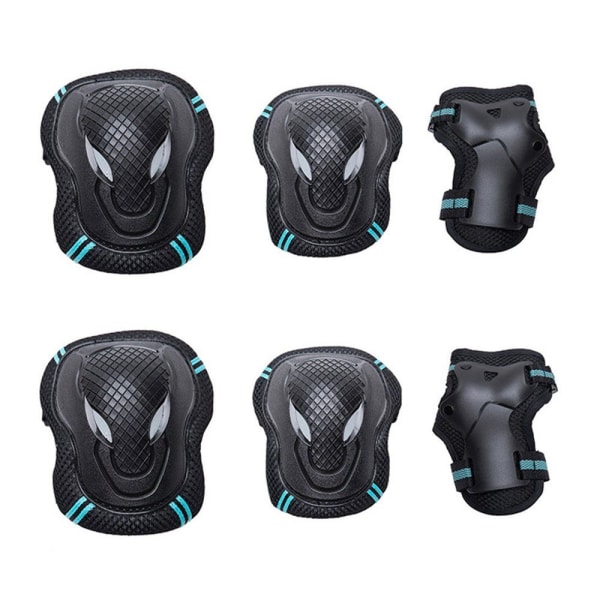 #M,Protector set 6 in 1 elbow pads wrist guards, professional knee#