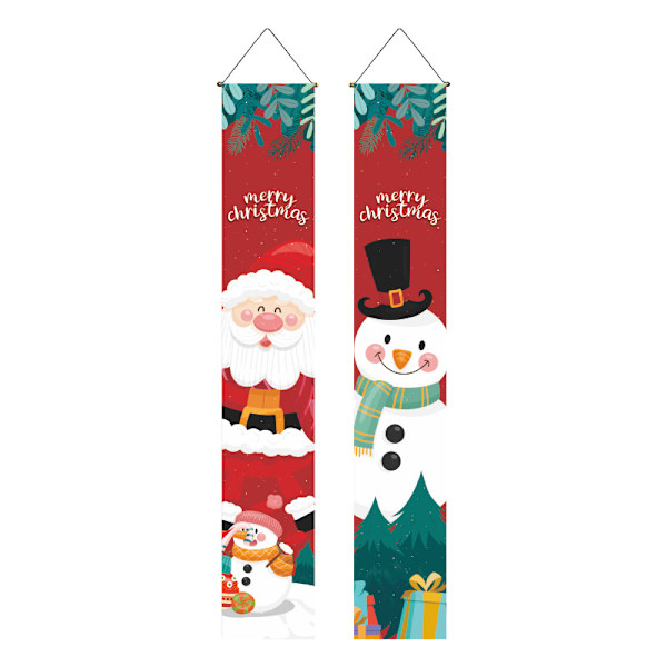*Julpar Dörrskylt Banner, God Jul Dörrskylt Tomte*