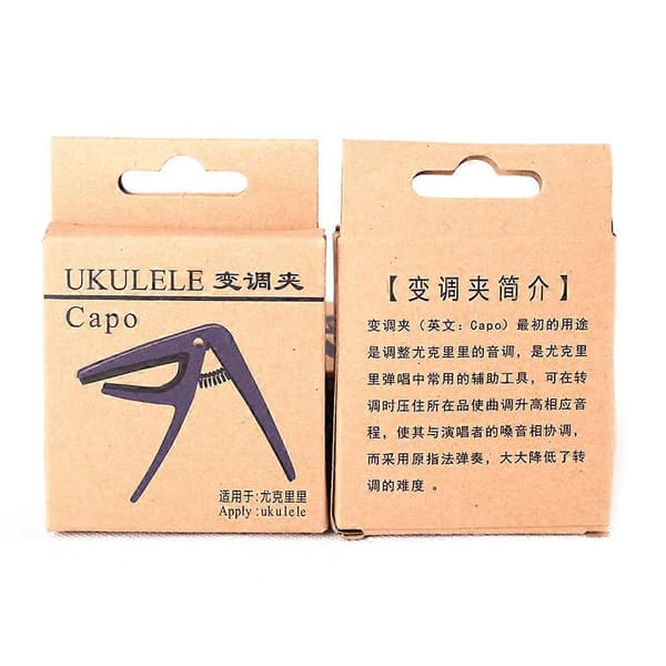 Professionell Ukulele Capo 4-strängad Gitarr Capos Enhands Snabbväxling