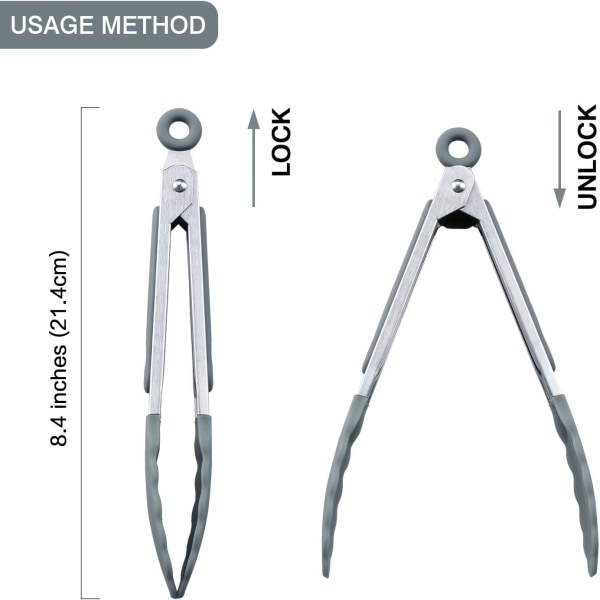 Mini silikon serveringstang 21,4 cm