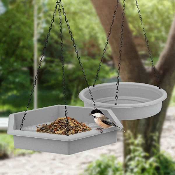 Hängande fågelbadmatare Plus [2-pack] - Frödispenser för vilda fåglar