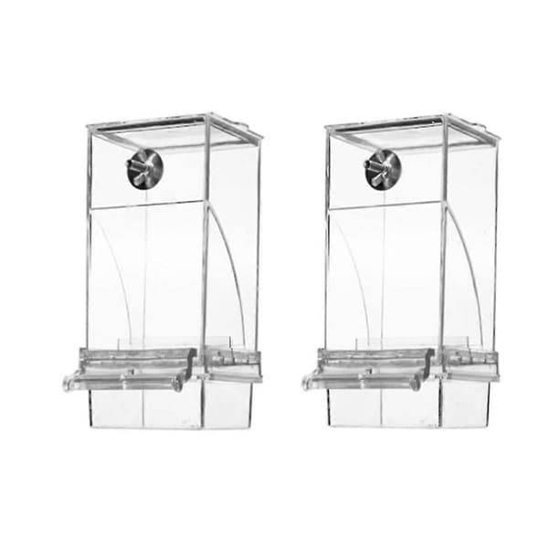 Automatisk Transparent Fuglefoderautomat, Ingen Spild Automatisk Fuglefoderautomat Transparent Madbeholder Bur Dr