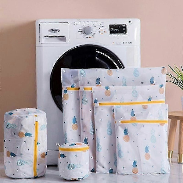 1 Sett Glidelås Mesh Vaskepose Vaskemaskin Dedikert Skitten Vaskepose Undertøy Sokk BH Vaskekurv Multi-størrelse Vaskesett