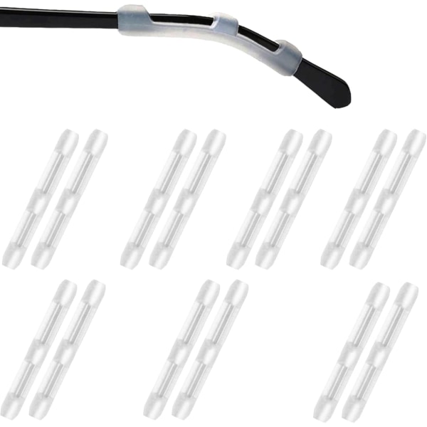 7 Par (Alle, Klar) Ørepude - Bløde Silikon Brille Øre Gr