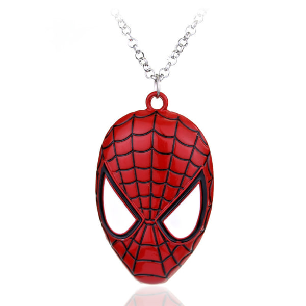Spiderman Masque Logo Porte-clés Collier en alliage (Argent)