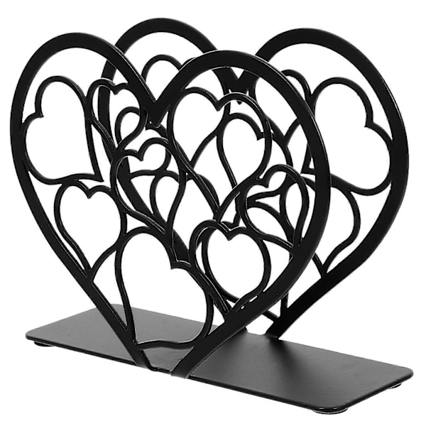 Valentinsdag Servietholder Bord Iron Art Hjerteformet Papirholder Servietvævsstativ