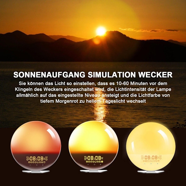#Nattlampa stämningslampa väckarklocka - sömn hjälp, Bluetooth, radio,#
