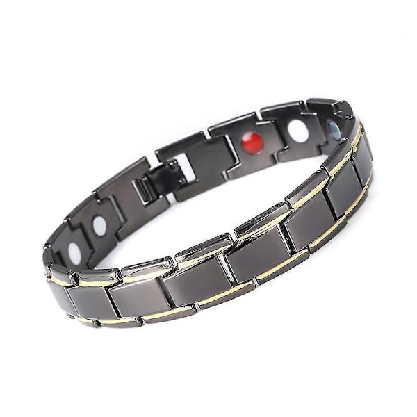 Terapi Herre Sundt Armbånd Med 4 Element Magneter Titanium Stål Armbånd