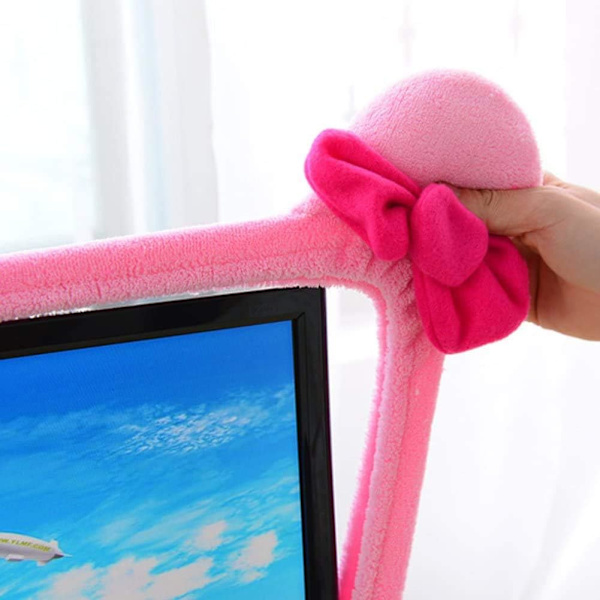 Dammskyddande skyddshölje för LCD-TV, bärbar dator, 20-27 tum, rosa