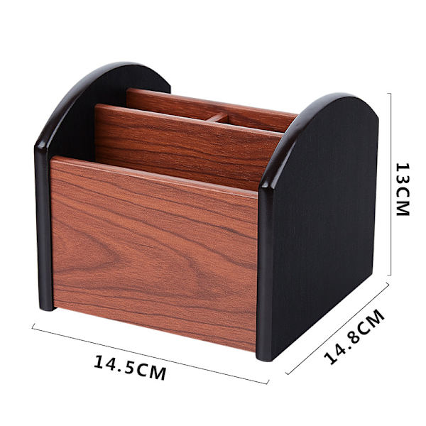 Roterande Fjärrkontrollshållare Stativ Caddy/Snurrande Träskrivbord