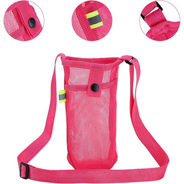#2 Universal Vandglaspose Kopholder Sports Udendørs Vandkande Kopholder Isoleret Vandflasker med Rem Mesh Bag#