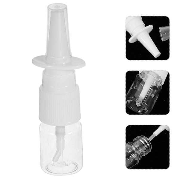 20 kpl 5 ml paksuuntunut suihkepullo Riniittisuihkepullo Suora suihkepullo PET Läpinäkyvä muovipullo Kannettava suihkepullo matkoille ulkoiluun