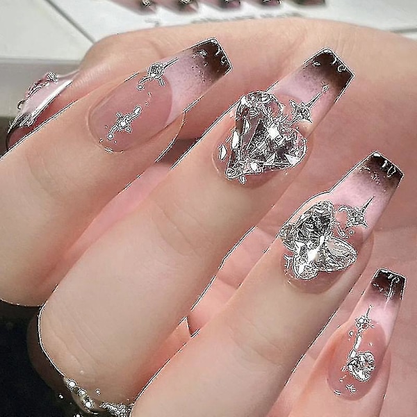 2024 Ny Barbie Ny Manikyr Bruk av Rustning Ins Avansert Ren Ønske Vind Blinkende Diamant Neglelapp Bruk av Negl Stor Diamant Neglelapp Bonus: Få en