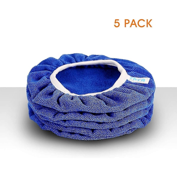 5 stk. (225-250 mm) Mikrofiber Poleringshætter, bilpoleringspude Hætte Poleringshætter Polering Elektrisk