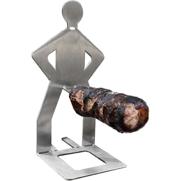 Sjov Pølseholder til Hotdog Stand Bærbar BBQ Grillrist Rustfrit Stål Rist Stand BBQ Værktøj Køkken Rustfrit Stål
