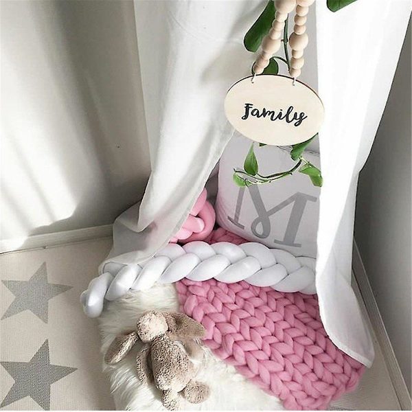 Sengestang, Baby Nest, Sengestang, Baby Seng, Bumper, Vævet, Kant