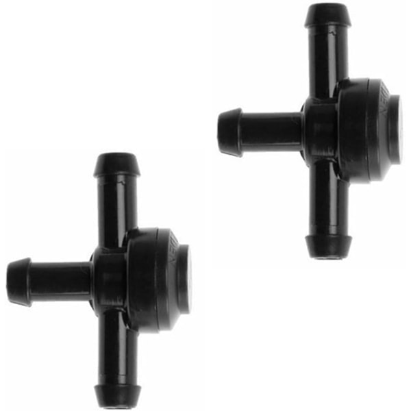 2 Stk. T-stykke til bilrudevasker, 3-vejs anti-retur fittings til rudevasker, udskiftning af slangekobling til rudevasker, til de fleste biler