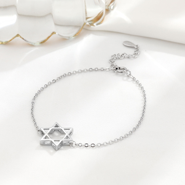 #Armband med sexuddig stjärna i sterling silver, s925, nischsmycke#