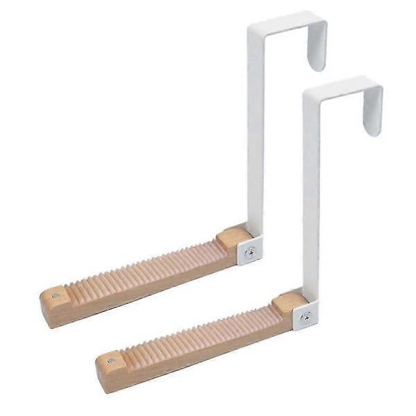 2-pack Torkställning för dörr, hopfällbar dörrhängare för vardagsrum, sovrum, badrum - Portabel mångsidig vit