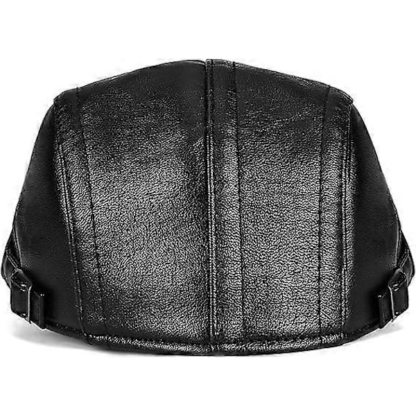 Newsboy-hattar för män PU-läder irländsk flat cap Fitted Ivy-hatt Retro 1920-tals Gatsby-hatt Herr Basker Keps Jakt-hatt